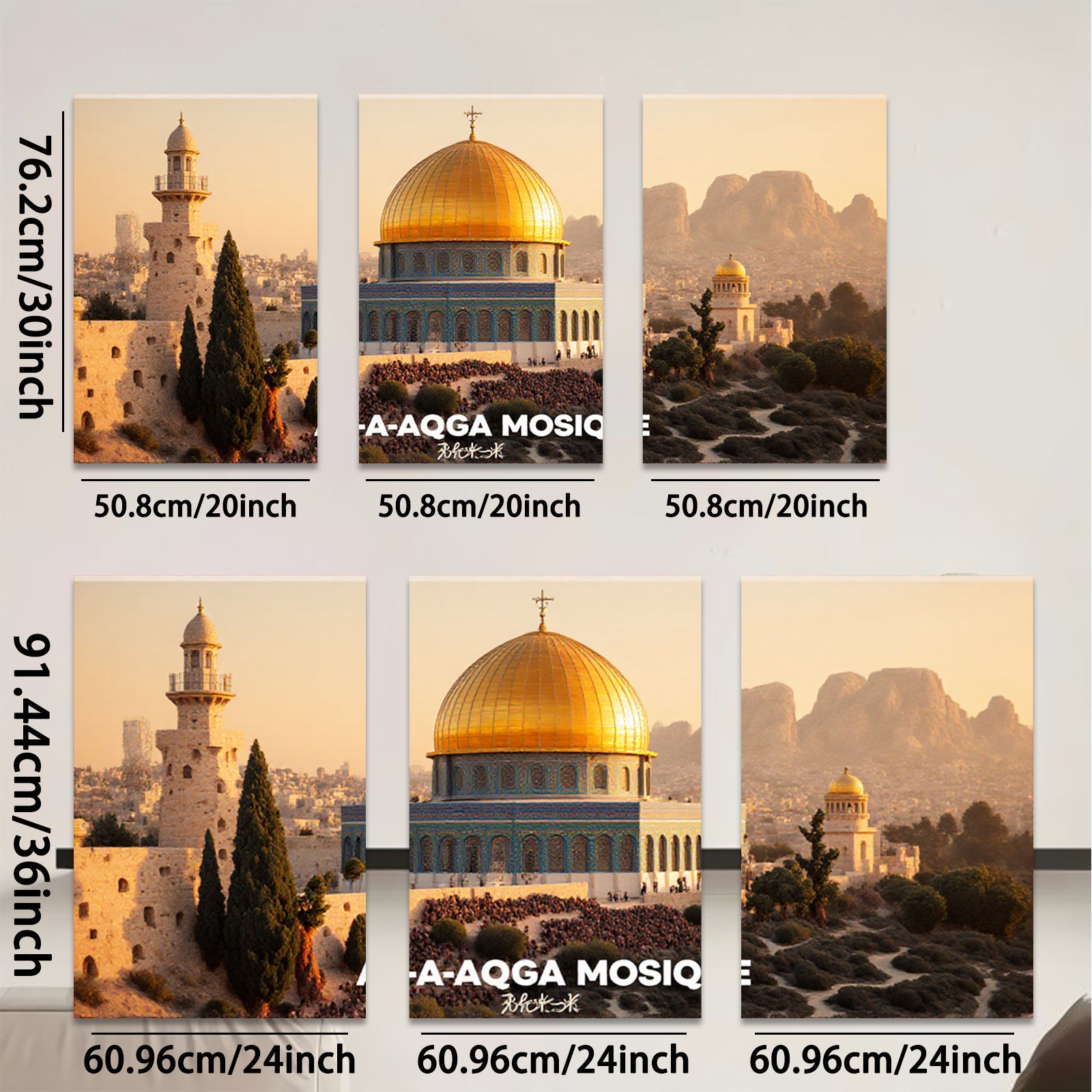 2D flat 1pc starts Jerusalem golden dome city skyline wall art prints canvas painting for living room bedroom office decor farmhouse style inspirational modern gallery wrapped
