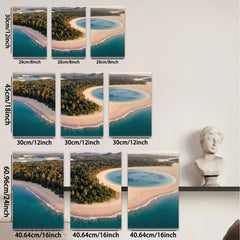 2D flat 1pc starts Tropical Beach Coastal Paradise Ocean View Wall Art Living Room Bedroom Decor Modern Farmhouse Rustic Chic Gallery Wrapped Canvas Prints
