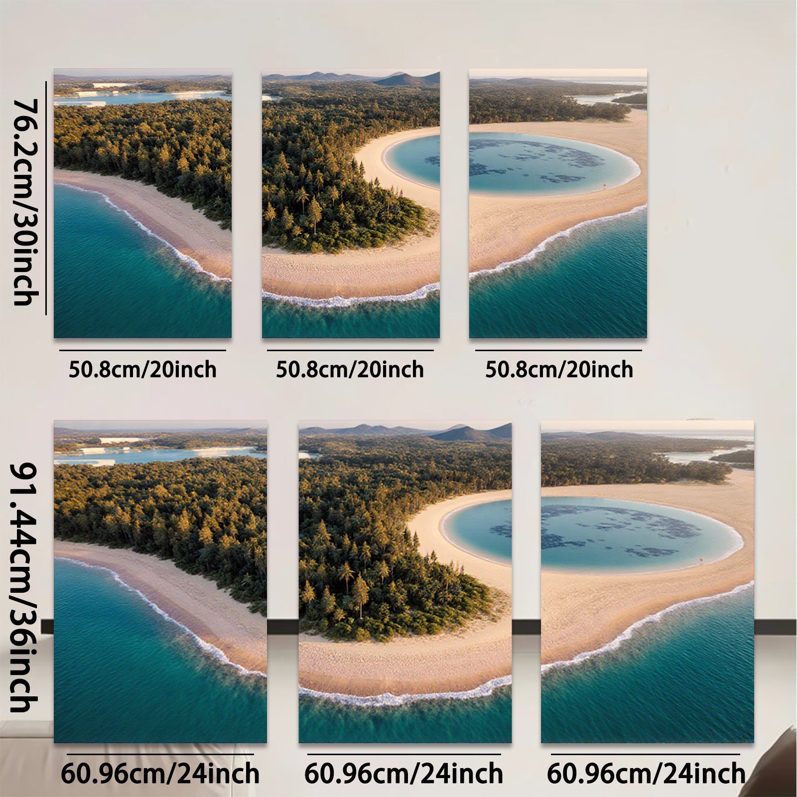 2D flat 1pc starts Tropical Beach Coastal Paradise Ocean View Wall Art Living Room Bedroom Decor Modern Farmhouse Rustic Chic Gallery Wrapped Canvas Prints