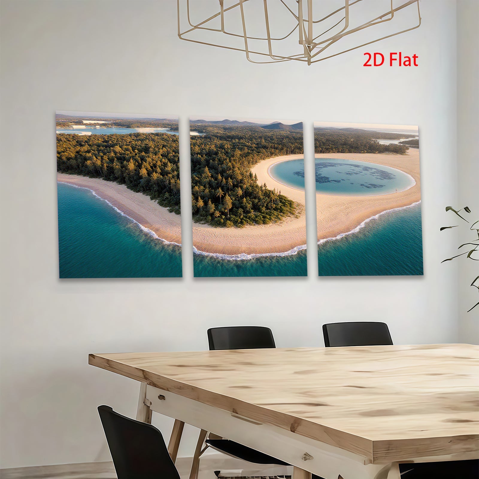 2D flat 1pc starts Tropical Beach Coastal Paradise Ocean View Wall Art Living Room Bedroom Decor Modern Farmhouse Rustic Chic Gallery Wrapped Canvas Prints