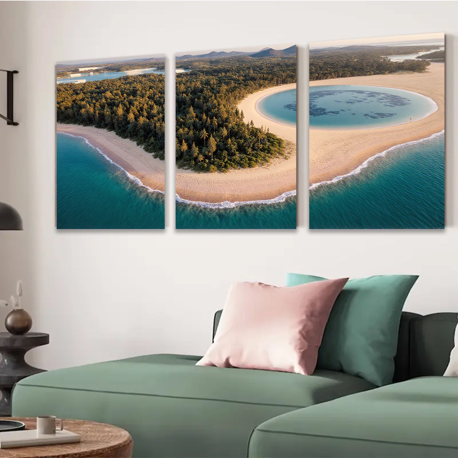 2D flat 1pc starts Tropical Beach Coastal Paradise Ocean View Wall Art Living Room Bedroom Decor Modern Farmhouse Rustic Chic Gallery Wrapped Canvas Prints