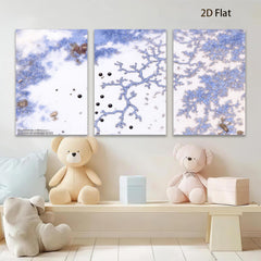 2D flat 1pc starts abstract botanical wall art modern farmhouse decor living room bedroom gallery wrapped canvas prints large size statement piece cozy vibes trending now