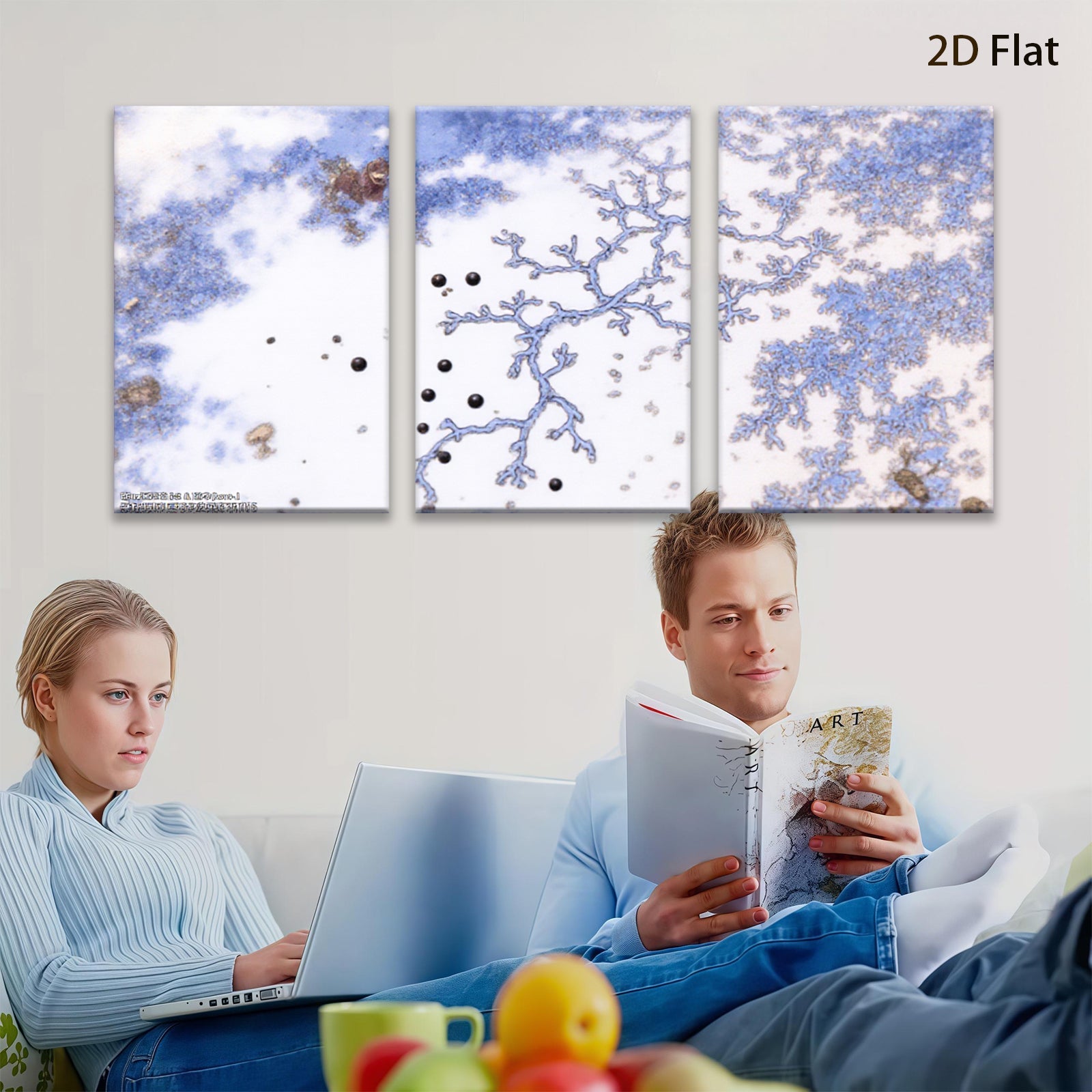 2D flat 1pc starts abstract botanical wall art modern farmhouse decor living room bedroom gallery wrapped canvas prints large size statement piece cozy vibes trending now