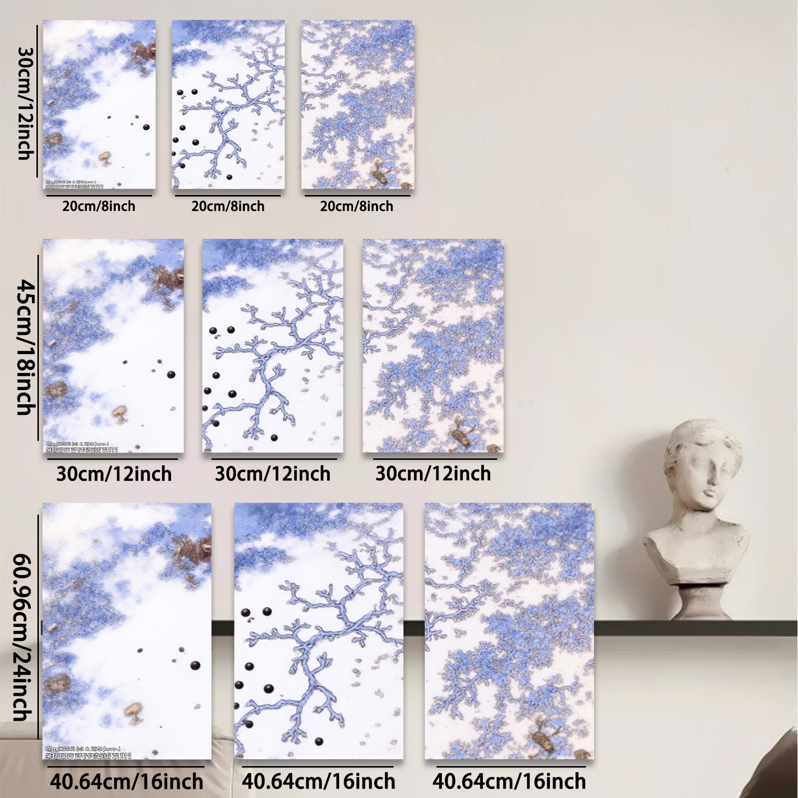 2D flat 1pc starts abstract botanical wall art modern farmhouse decor living room bedroom gallery wrapped canvas prints large size statement piece cozy vibes trending now
