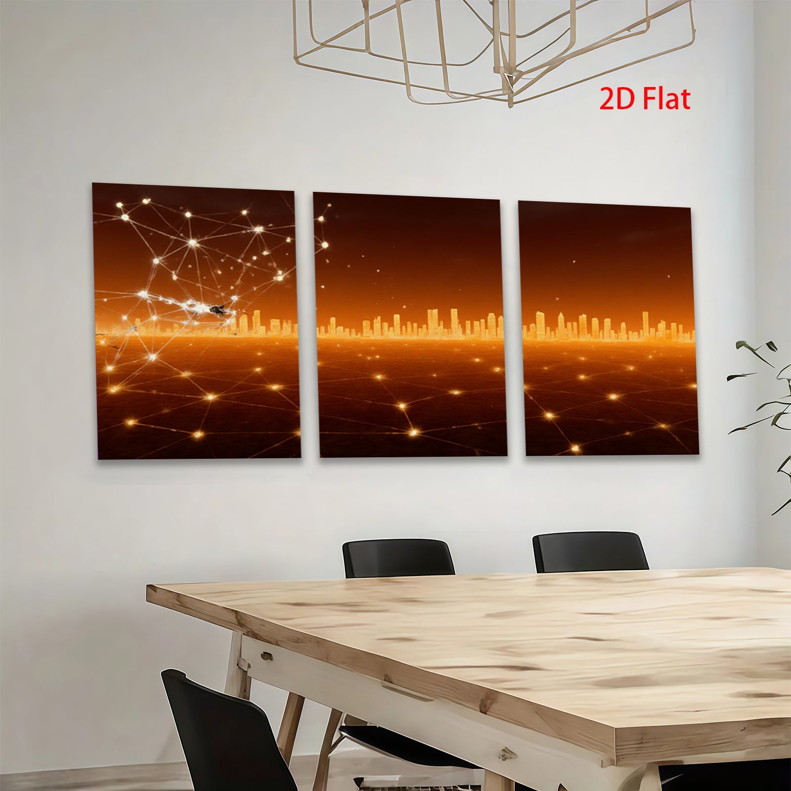 2D flat 1pc starts abstract city skyline modern wall art decor living room bedroom office gallery wrapped canvas prints farmhouse style inspirational cozy warm minimalist aesthetic