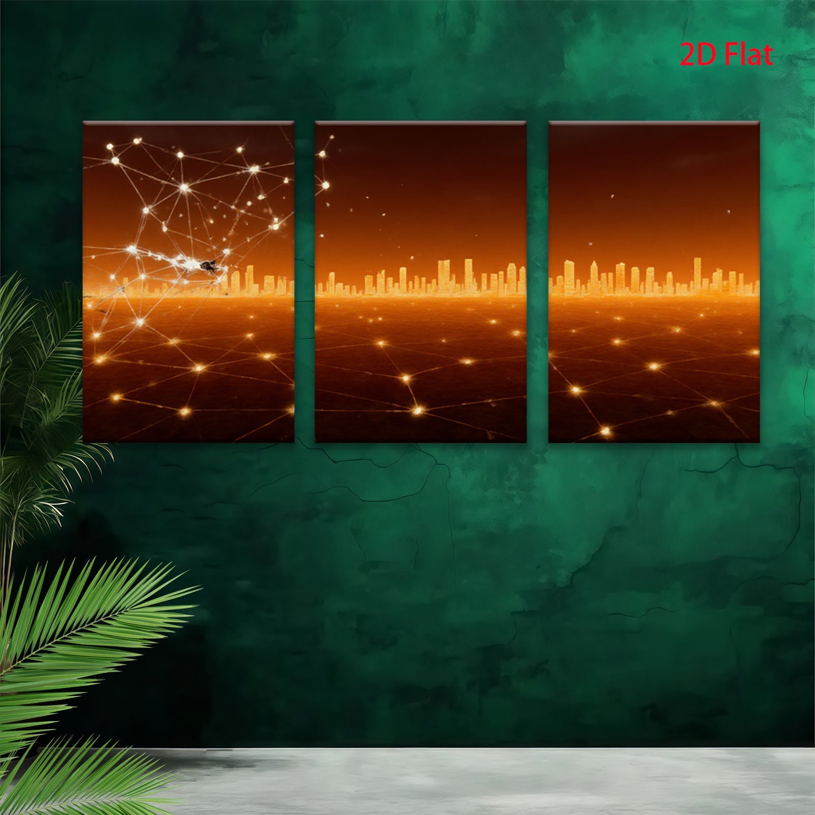 2D flat 1pc starts abstract city skyline modern wall art decor living room bedroom office gallery wrapped canvas prints farmhouse style inspirational cozy warm minimalist aesthetic