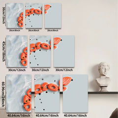 2D flat 1pc starts abstract coral reef design modern wall art for living room bedroom gallery wrapped canvas prints farmhouse decor coastal style