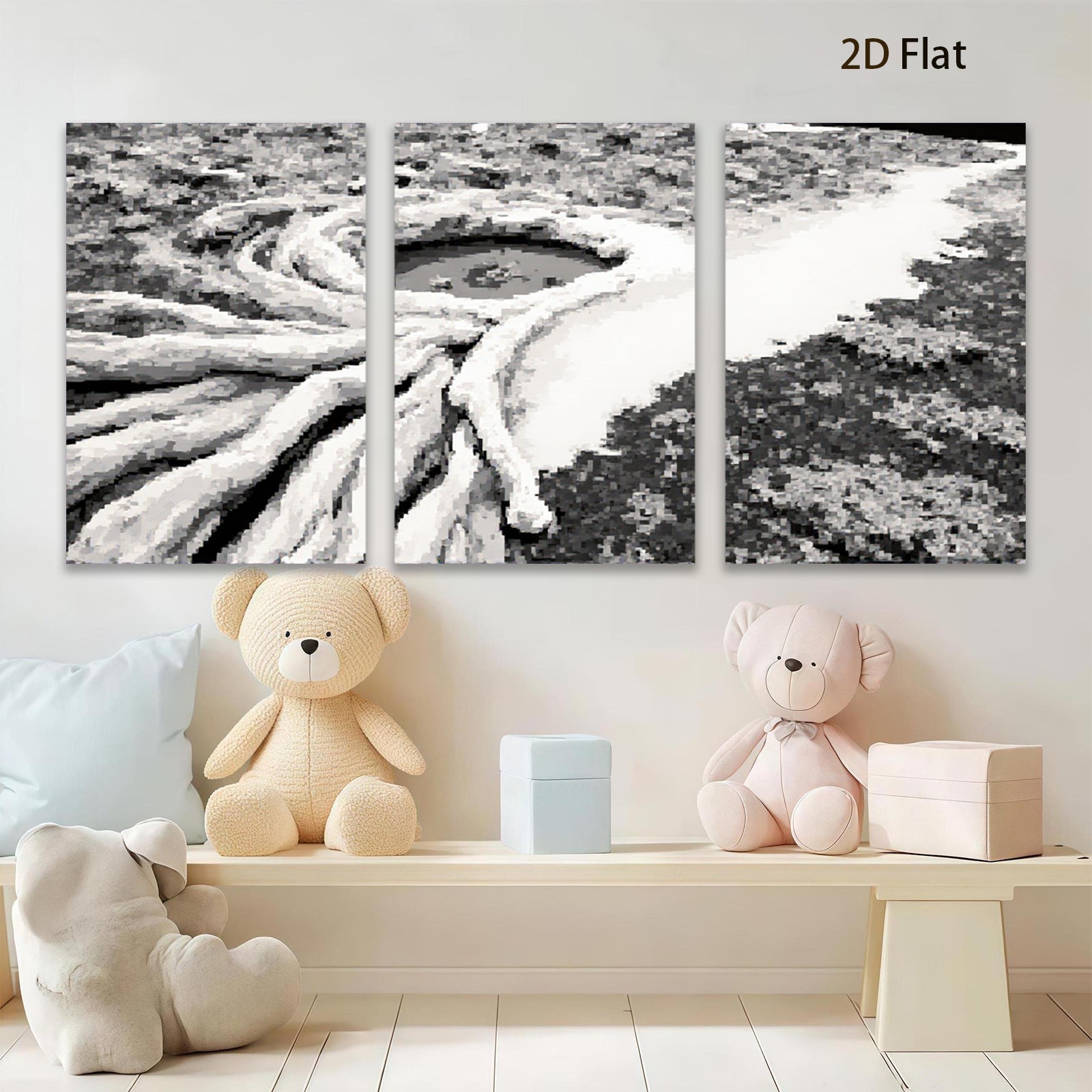 2D flat 1pc starts abstract swirling woodgrain texture wall art for living room bedroom gallery wrapped canvas farmhouse modern minimalist cozy home decor