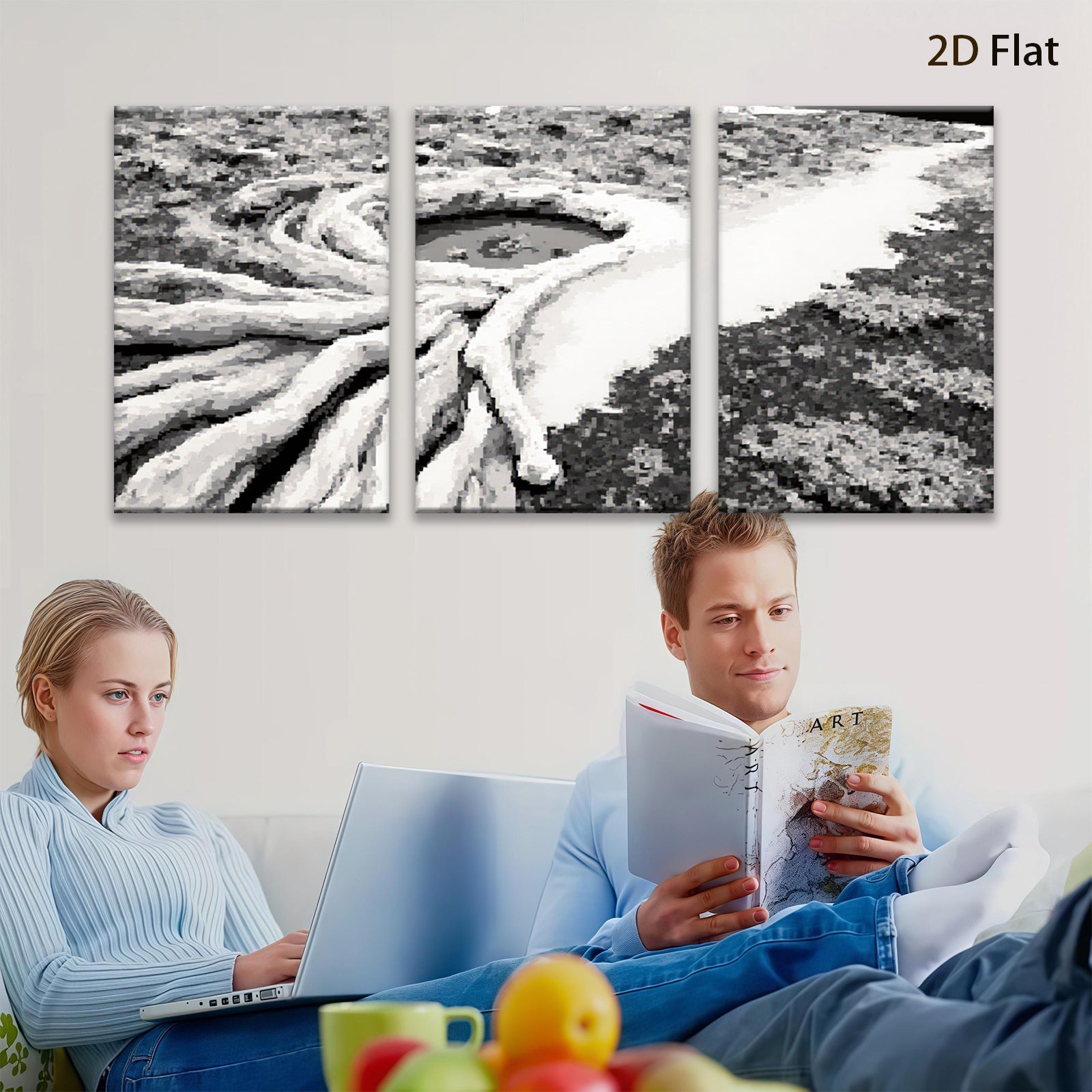 2D flat 1pc starts abstract swirling woodgrain texture wall art for living room bedroom gallery wrapped canvas farmhouse modern minimalist cozy home decor