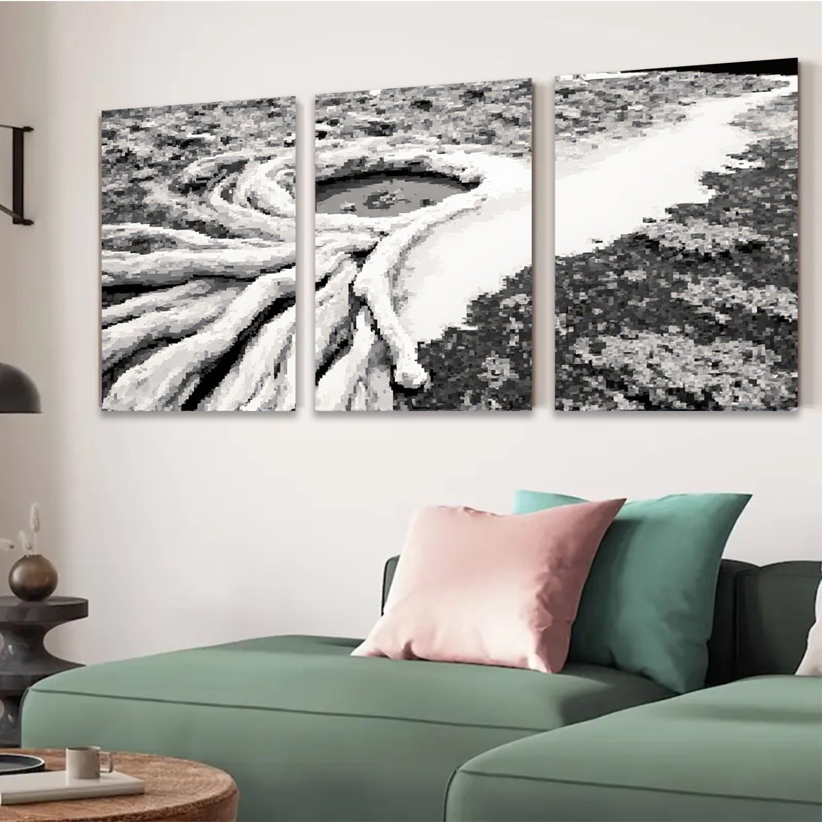 2D flat 1pc starts abstract swirling woodgrain texture wall art for living room bedroom gallery wrapped canvas farmhouse modern minimalist cozy home decor