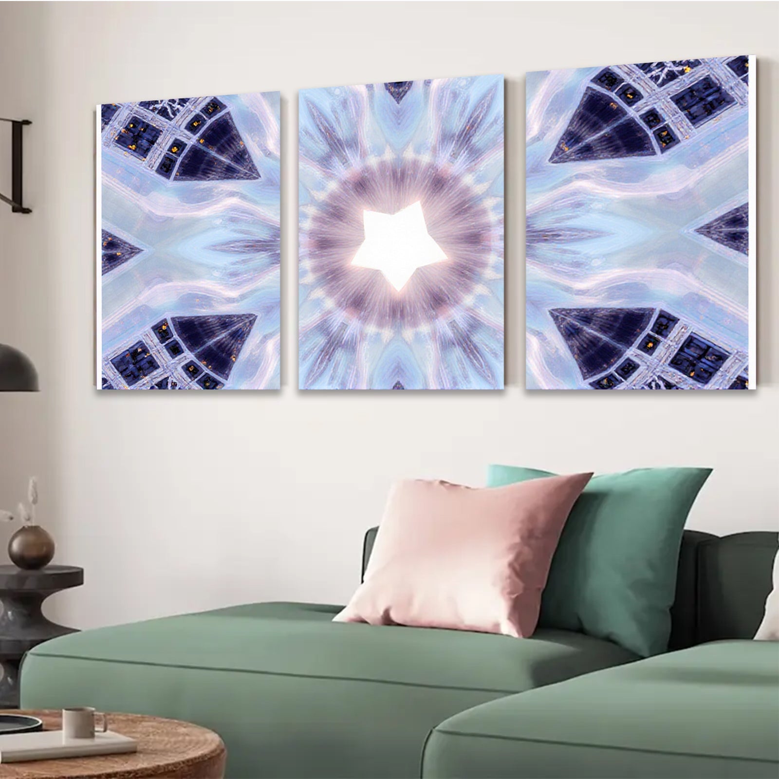 2D flat 1pc starts celestial bloom abstract wall art decor for living room bedroom office modern farmhouse gallery wrapped canvas prints inspirational healing energy positive vibes