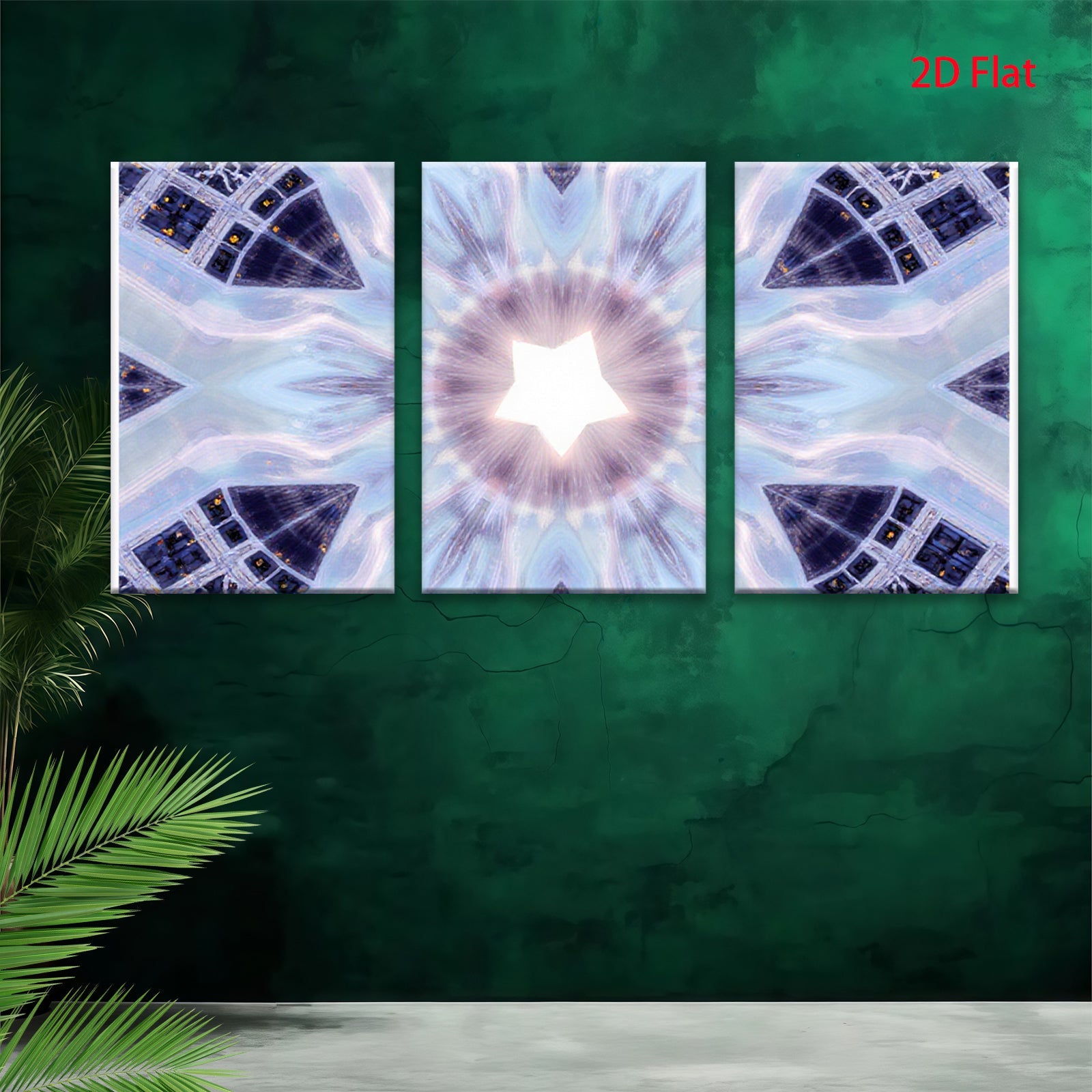 2D flat 1pc starts celestial bloom abstract wall art decor for living room bedroom office modern farmhouse gallery wrapped canvas prints inspirational healing energy positive vibes