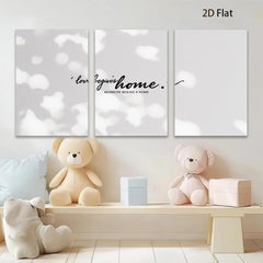 2D flat 1pc starts minimalist cloudscape wall art canvas prints modern farmhouse decor bedroom living room office gallery wrapped ready to hang inspirational