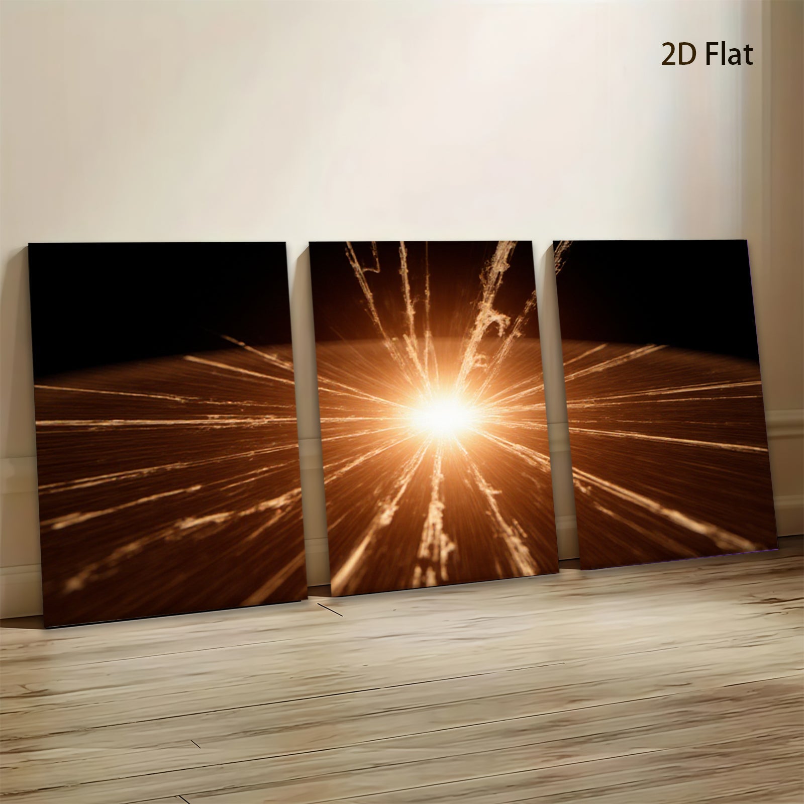 2D flat 1pc starts radiant sunburst abstract wall art for living room bedroom office modern farmhouse gallery wrapped canvas prints inspirational home decor large size statement piece