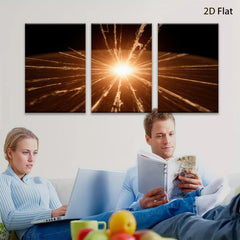 2D flat 1pc starts radiant sunburst abstract wall art for living room bedroom office modern farmhouse gallery wrapped canvas prints inspirational home decor large size statement piece