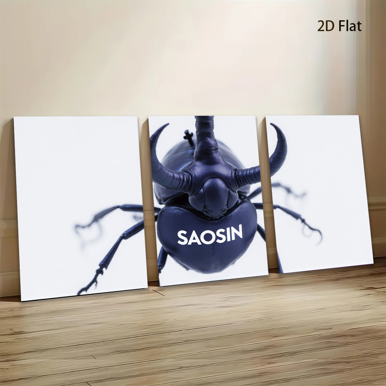 2D flat 1pc striking beetle closeup wall art for living room bedroom office modern farmhouse gallery wrapped canvas prints timeless beauty botanical decor