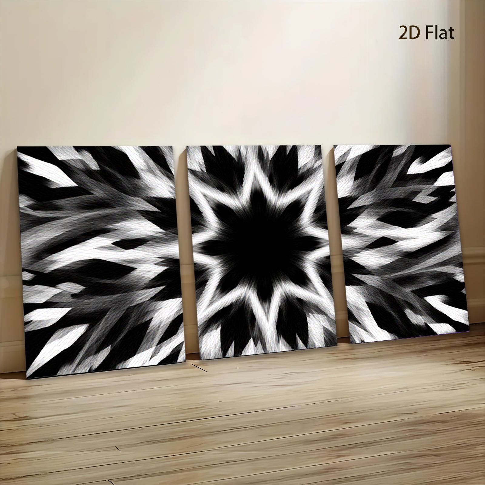 2D flat 1pc striking black white abstract swirl modern farmhouse wall art decor living room bedroom office gallery wrapped canvas prints ready to hang large size statement piece