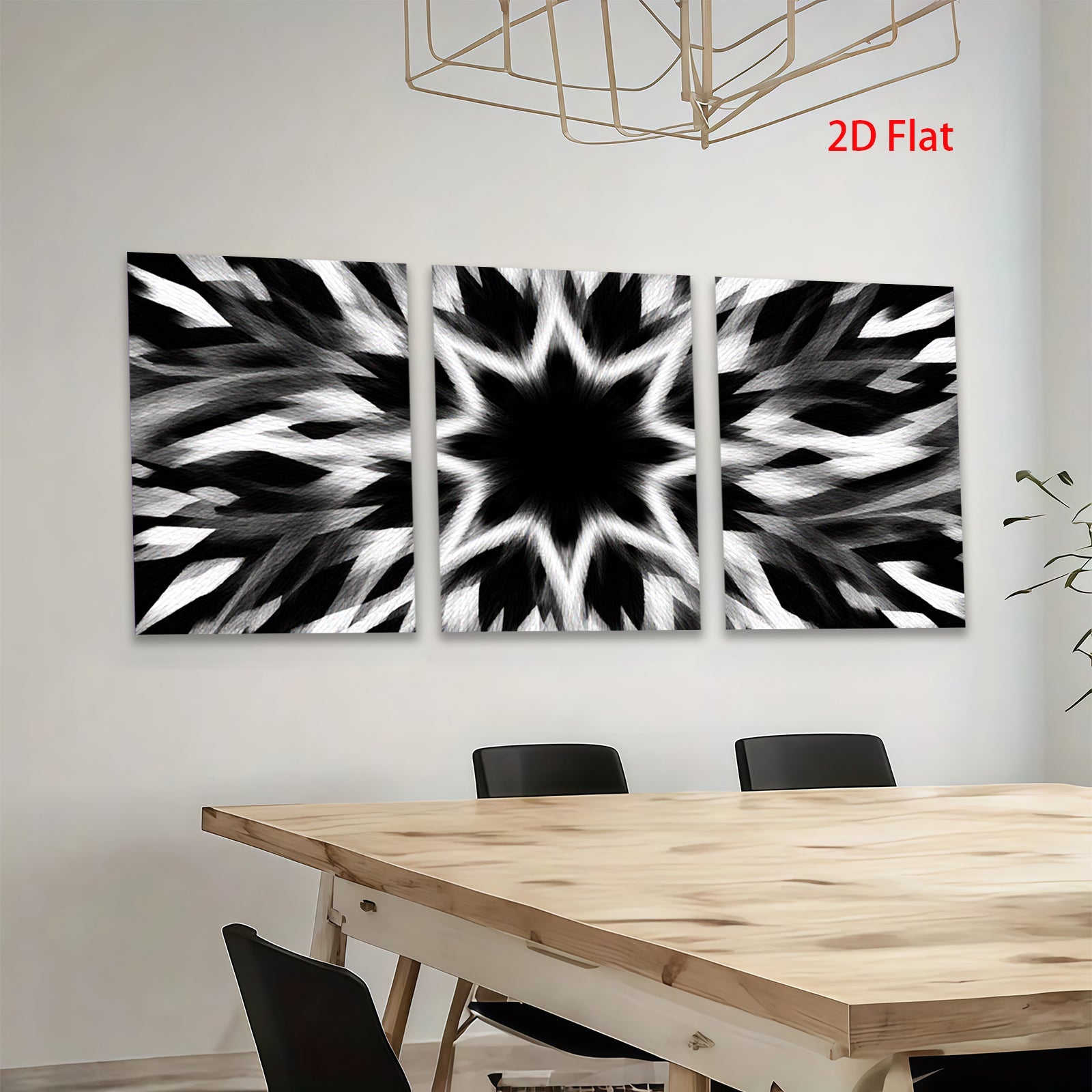 2D flat 1pc striking black white abstract swirl modern farmhouse wall art decor living room bedroom office gallery wrapped canvas prints ready to hang large size statement piece