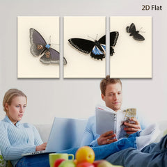 2D flat 1pc striking blue butterfly wall art modern farmhouse living room bedroom decor gallery wrapped canvas prints stylish accent piece trending now