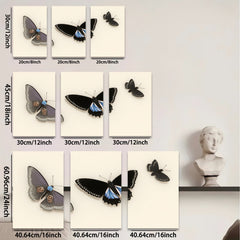 2D flat 1pc striking blue butterfly wall art modern farmhouse living room bedroom decor gallery wrapped canvas prints stylish accent piece trending now