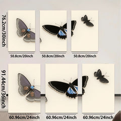 2D flat 1pc striking blue butterfly wall art modern farmhouse living room bedroom decor gallery wrapped canvas prints stylish accent piece trending now