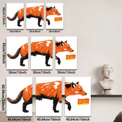 2D flat 1pc striking fox wall art modern farmhouse living room bedroom gallery wrapped canvas prints home decor gifts
