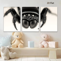 2D flat 1pc striking macro spider portrait modern farmhouse wall art bedroom living room decor gallery wrapped canvas prints trending now botanical insect