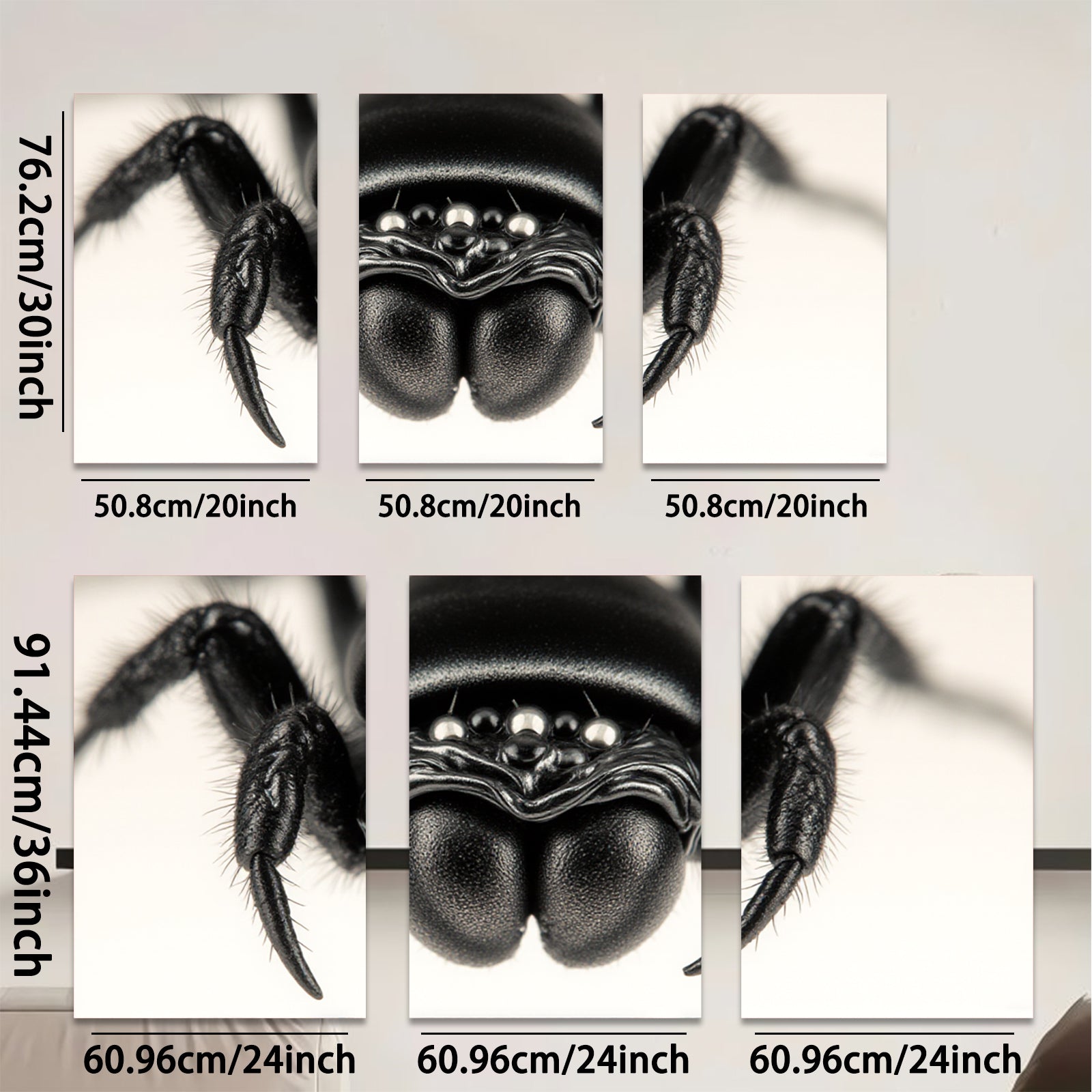 2D flat 1pc striking macro spider portrait modern farmhouse wall art bedroom living room decor gallery wrapped canvas prints trending now botanical insect