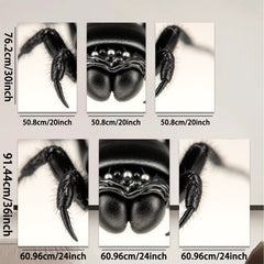 2D flat 1pc striking macro spider portrait modern farmhouse wall art bedroom living room decor gallery wrapped canvas prints trending now botanical insect