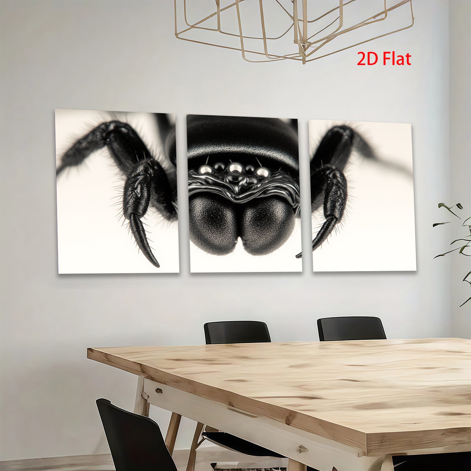 2D flat 1pc striking macro spider portrait modern farmhouse wall art bedroom living room decor gallery wrapped canvas prints trending now botanical insect