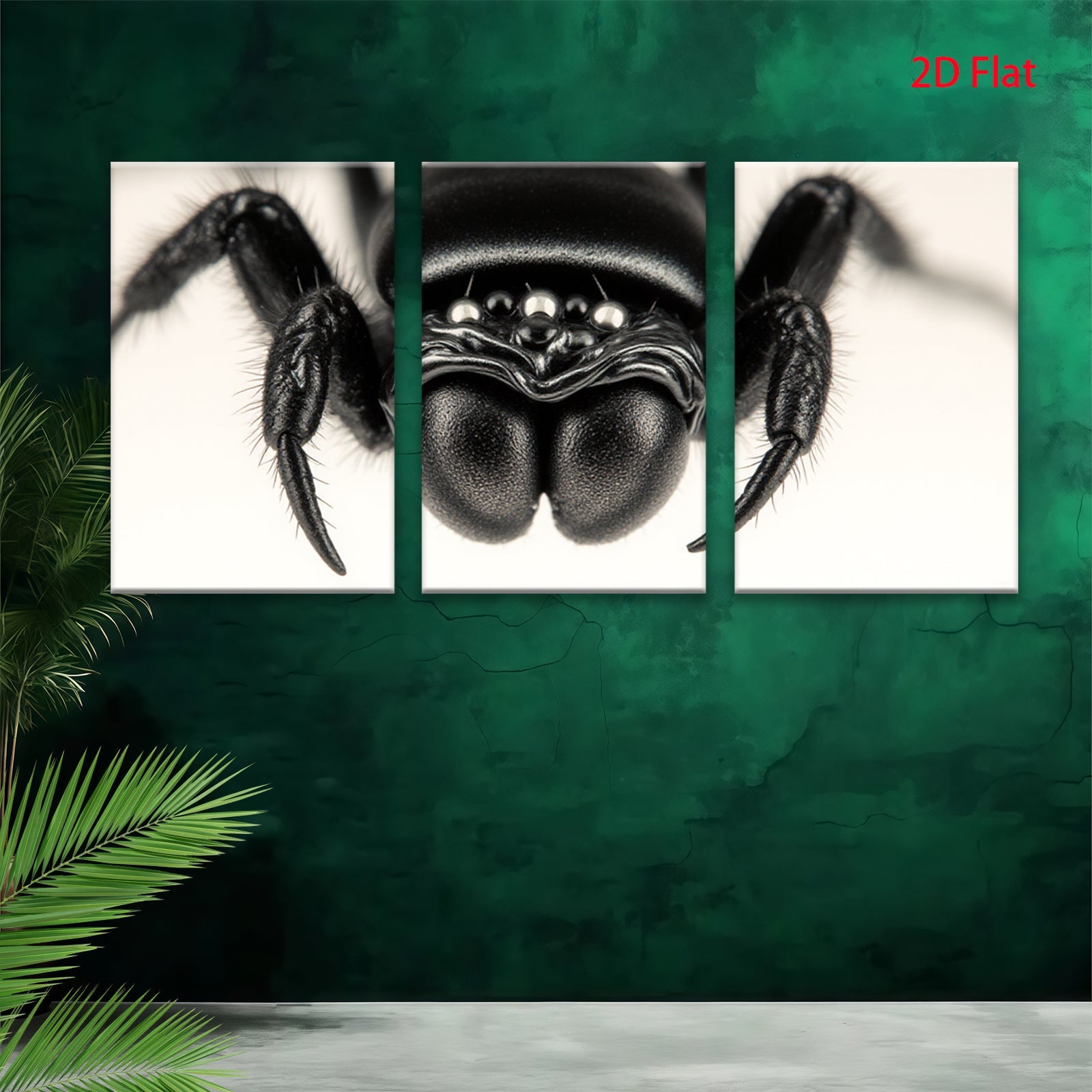 2D flat 1pc striking macro spider portrait modern farmhouse wall art bedroom living room decor gallery wrapped canvas prints trending now botanical insect