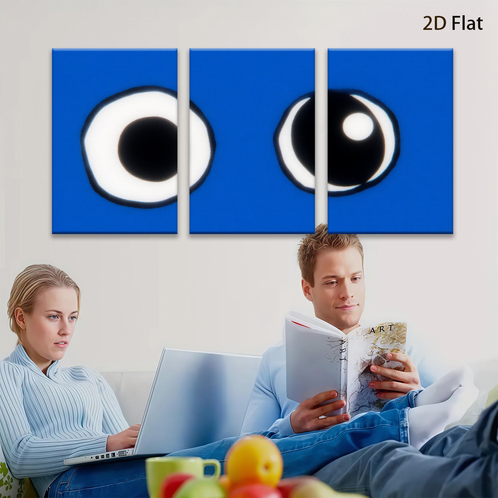 2D flat 1pc striking modern minimalist eye art wall decor for living room bedroom office gallery wrapped canvas farmhouse style statement piece trending now cozy vibes