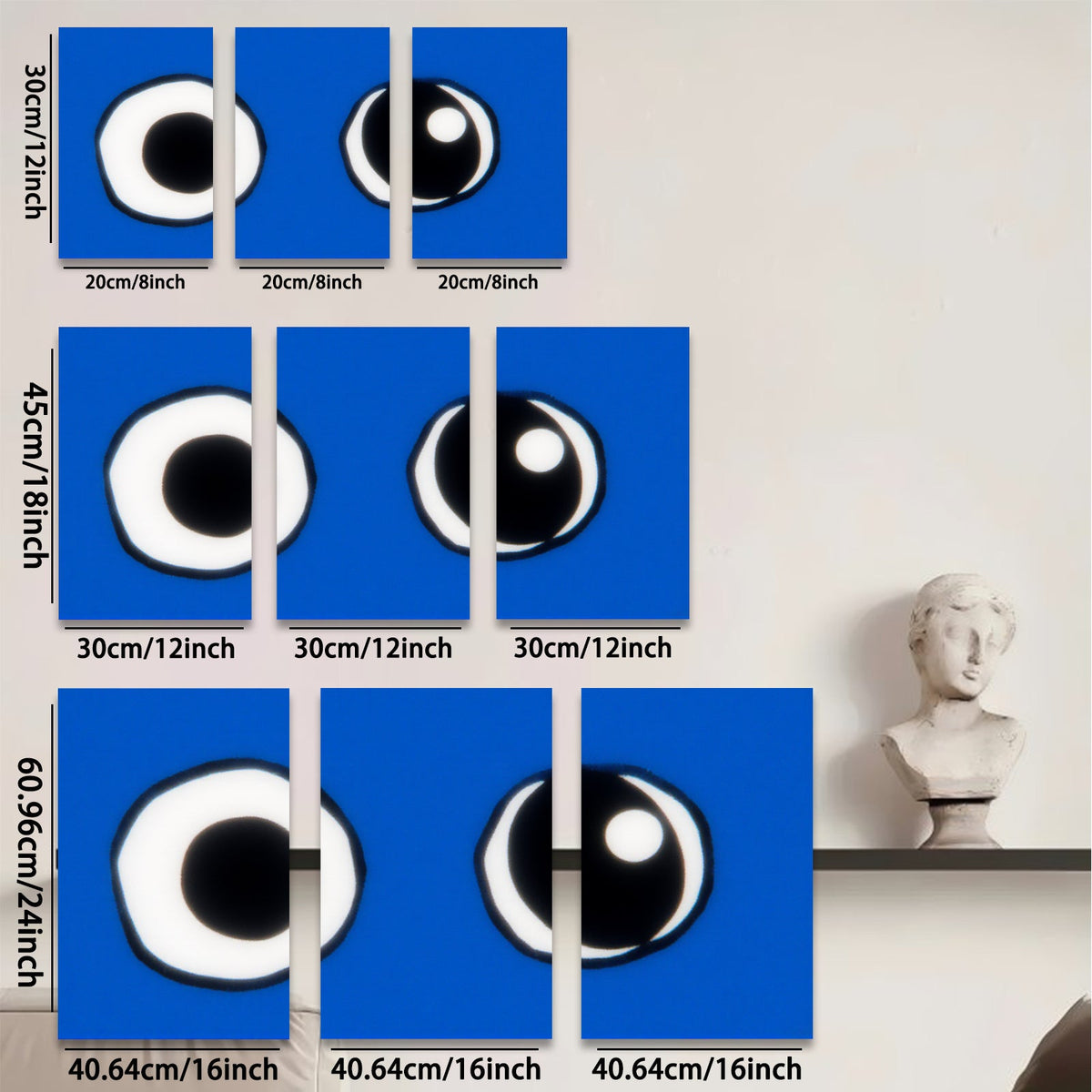 2D flat 1pc striking modern minimalist eye art wall decor for living room bedroom office gallery wrapped canvas farmhouse style statement piece trending now cozy vibes