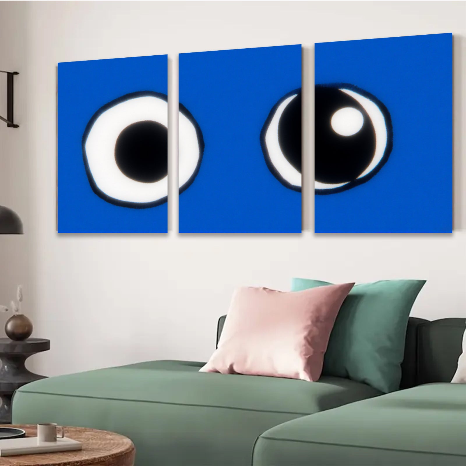 2D flat 1pc striking modern minimalist eye art wall decor for living room bedroom office gallery wrapped canvas farmhouse style statement piece trending now cozy vibes