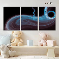2D flat 1pc swirling cosmic nebula abstract wall art modern home decor living room bedroom canvas prints gallery wrapped ready to hang farmhouse style