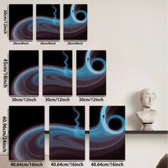 2D flat 1pc swirling cosmic nebula abstract wall art modern home decor living room bedroom canvas prints gallery wrapped ready to hang farmhouse style