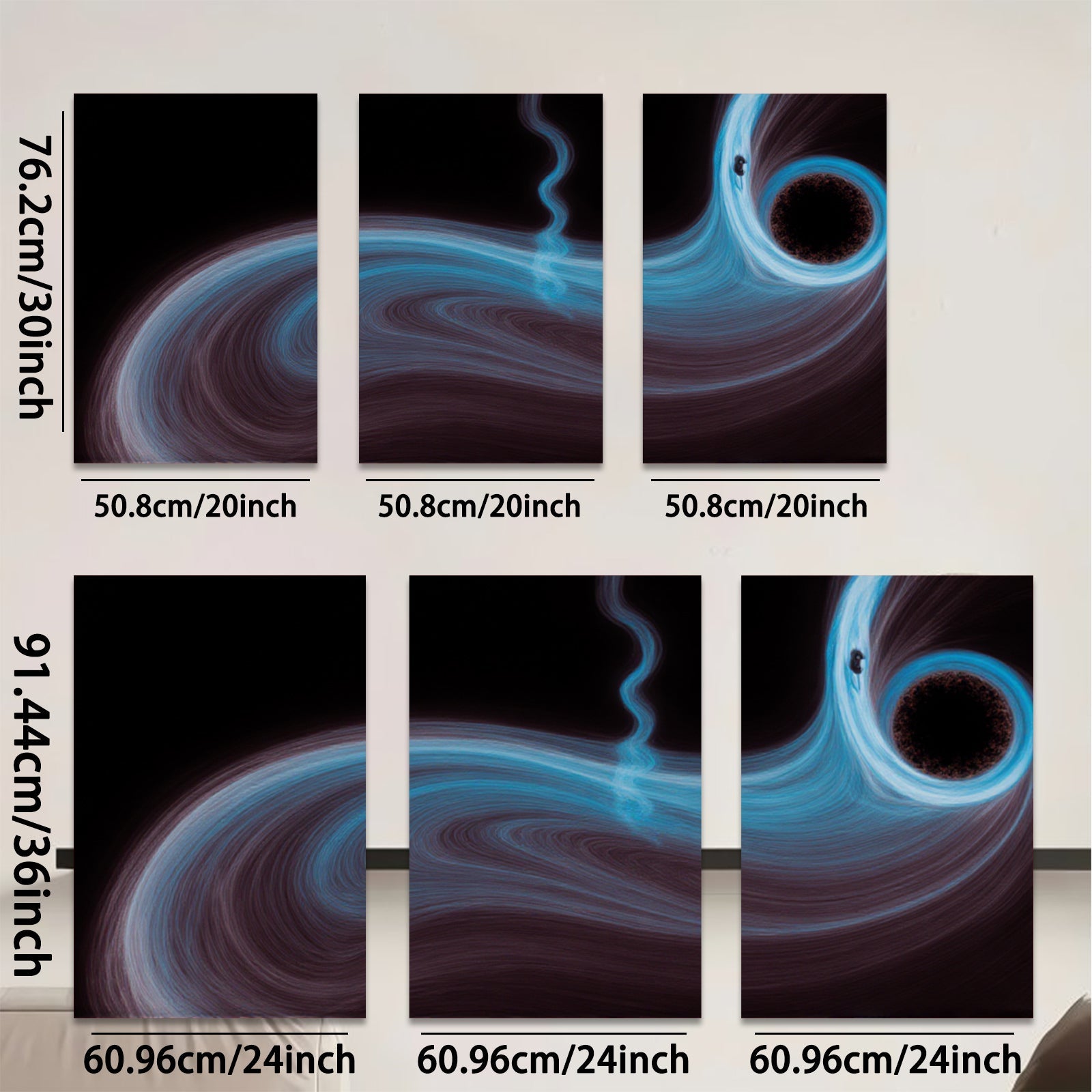 2D flat 1pc swirling cosmic nebula abstract wall art modern home decor living room bedroom canvas prints gallery wrapped ready to hang farmhouse style