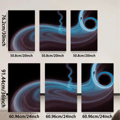 2D flat 1pc swirling cosmic nebula abstract wall art modern home decor living room bedroom canvas prints gallery wrapped ready to hang farmhouse style