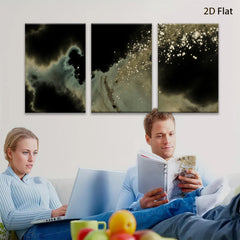 2D flat 1pc swirling emerald tide abstract wall art modern farmhouse living room bedroom decor gallery wrapped canvas prints inspirational cozy vibes