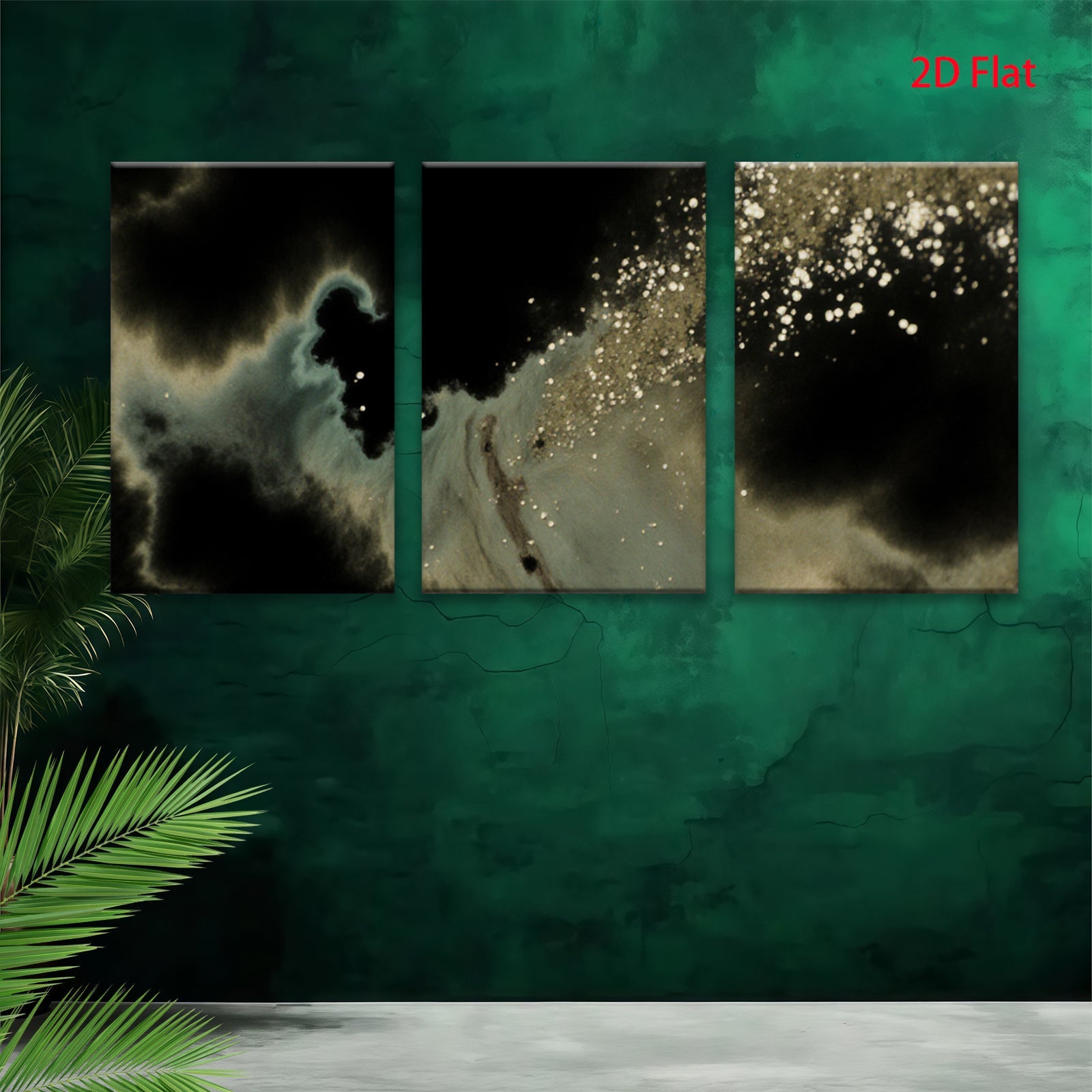 2D flat 1pc swirling emerald tide abstract wall art modern farmhouse living room bedroom decor gallery wrapped canvas prints inspirational cozy vibes