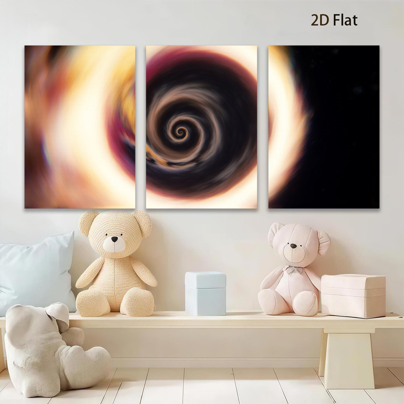 2D flat 1pc swirling galaxy cosmic nebula wall art for living room bedroom modern farmhouse gallery wrapped canvas prints inspirational home decor botanical floral abstract art