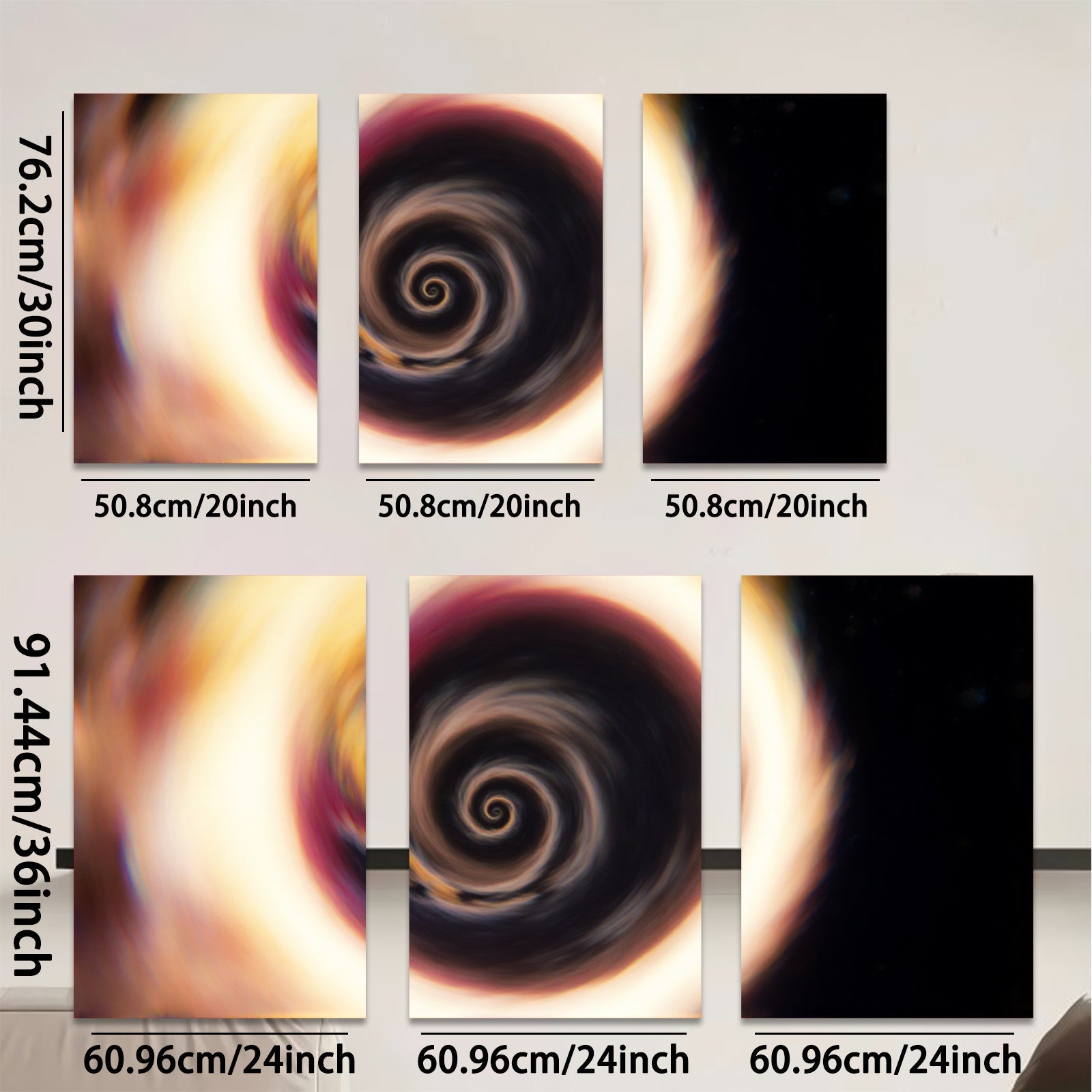 2D flat 1pc swirling galaxy cosmic nebula wall art for living room bedroom modern farmhouse gallery wrapped canvas prints inspirational home decor botanical floral abstract art