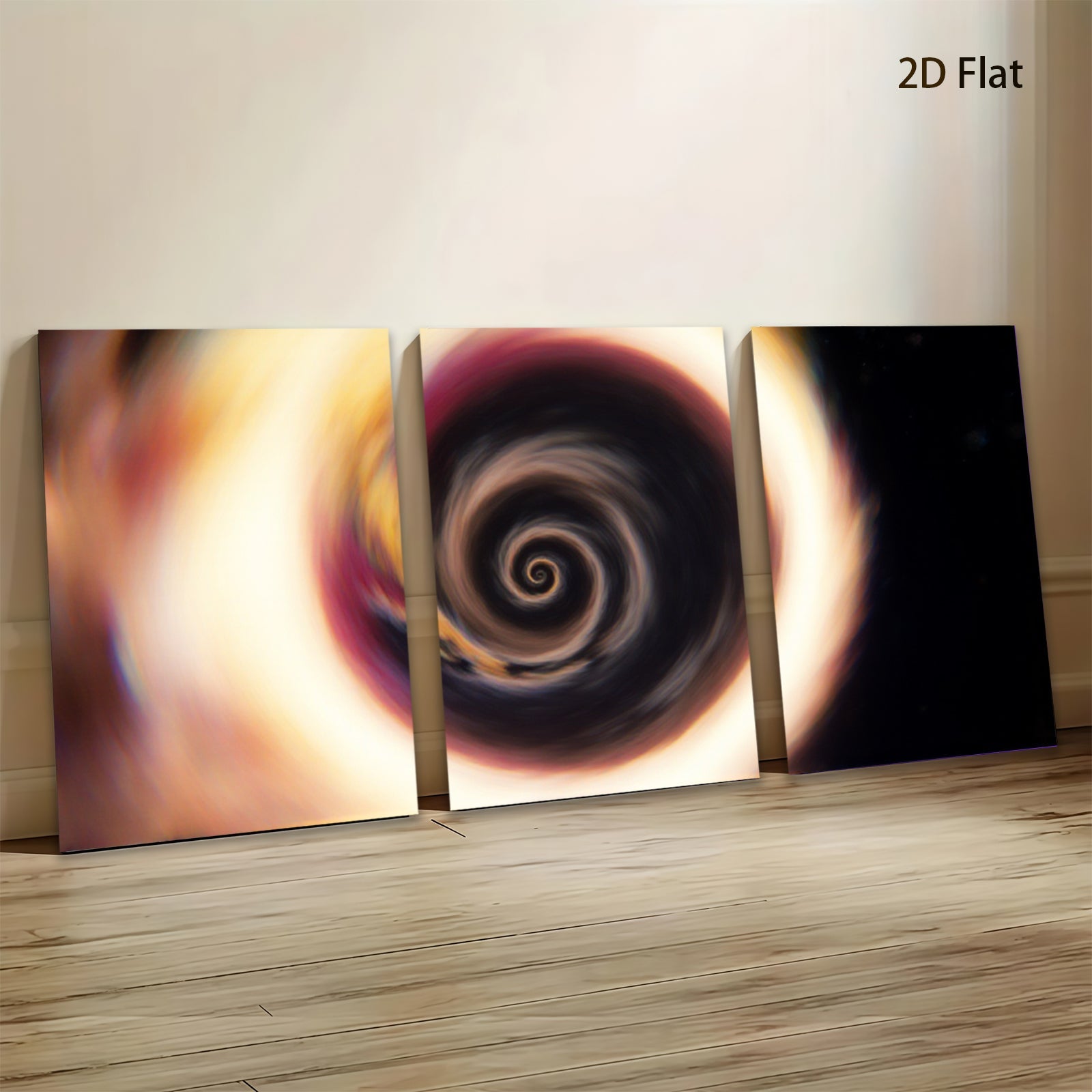 2D flat 1pc swirling galaxy cosmic nebula wall art for living room bedroom modern farmhouse gallery wrapped canvas prints inspirational home decor botanical floral abstract art