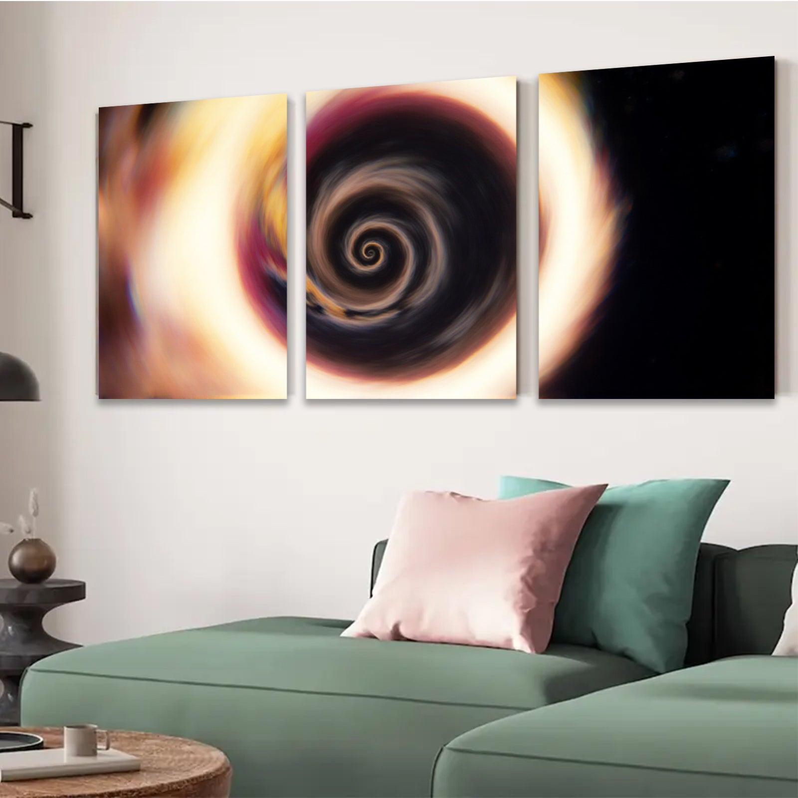 2D flat 1pc swirling galaxy cosmic nebula wall art for living room bedroom modern farmhouse gallery wrapped canvas prints inspirational home decor botanical floral abstract art