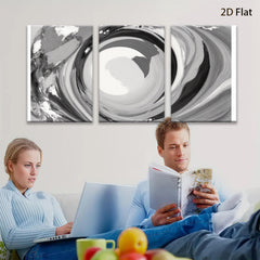 2D flat 1pc swirling gray abstract canvas wall art modern farmhouse living room bedroom decor gallery wrapped timeless style vibrant colors