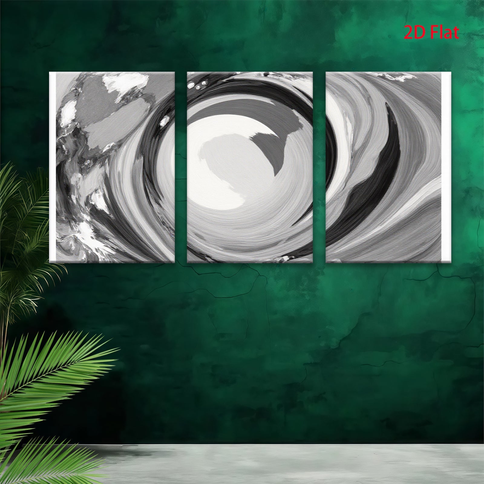 2D flat 1pc swirling gray abstract canvas wall art modern farmhouse living room bedroom decor gallery wrapped timeless style vibrant colors