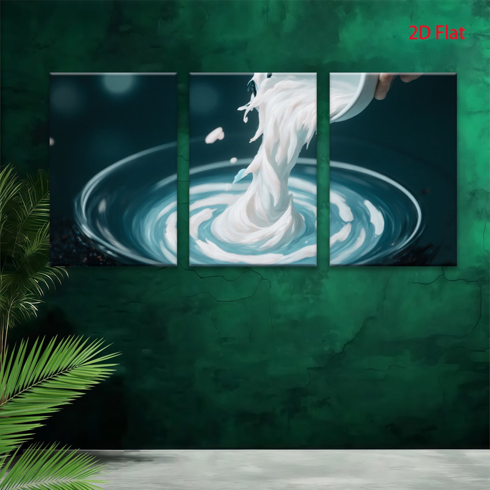 2D flat 1pc swirling white fluid abstract modern wall art living room bedroom decor farmhouse style canvas prints stretched framed ready to hang