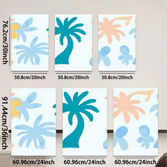 2D flat 1pc tropical palm tree wall art modern farmhouse decor coastal living room bedroom canvas print gallery wrapped ready to hang