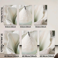 2D flat 1pc unfolding ivory blossom delicate floral art brings serene beauty living room bedroom gallery wall decor farmhouse style modern minimalist