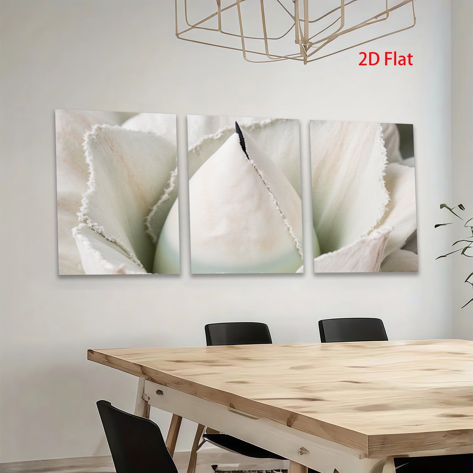 2D flat 1pc unfolding ivory blossom delicate floral art brings serene beauty living room bedroom gallery wall decor farmhouse style modern minimalist